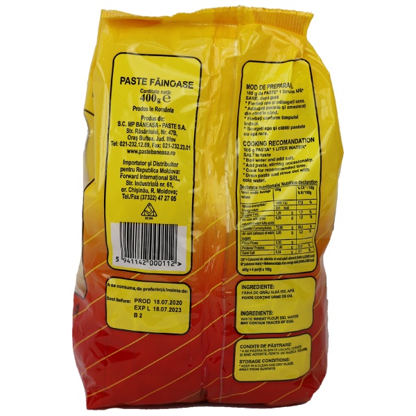 Paste Făinoase Conchiglie BANEASA 400G - imagine 2