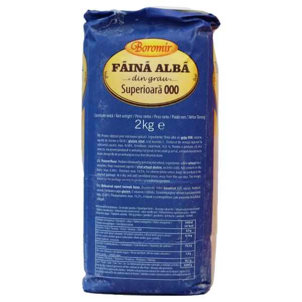 Făină de grâu albă superioară BOROMIR 2KG - imagine 2