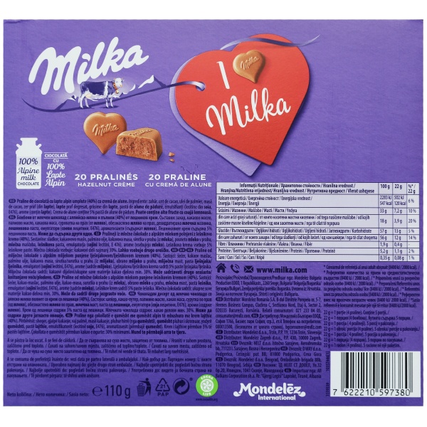 Cutie Bomboane Milka- 110g - imagine 2