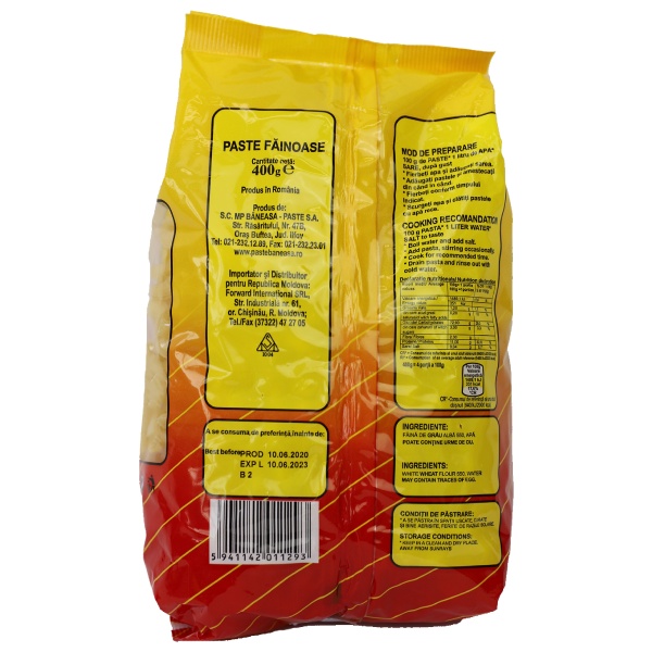 Paste Făinoase Serpentelli BANEASA 400G - imagine 2