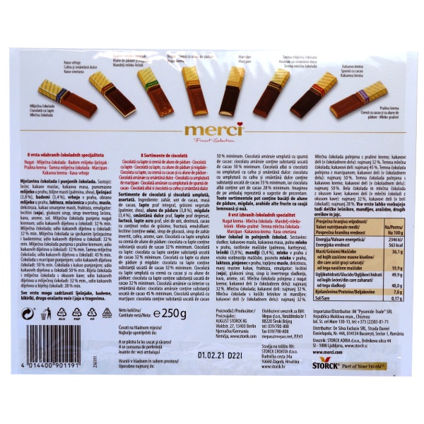 Cutie Bomboane Merci- 250g- Assorted Chocolates - imagine 2