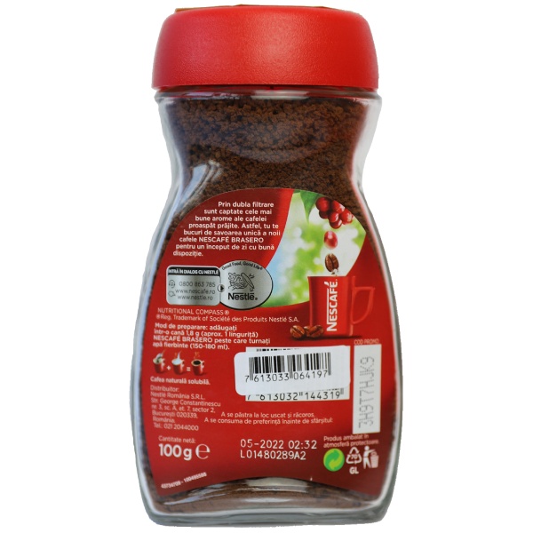 Borcan de cafea- 100g- Nescafe Brasero - imagine 2