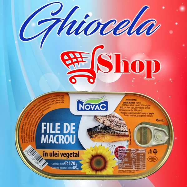 File De Macrou În Ulei Vegetal-Novac-170G