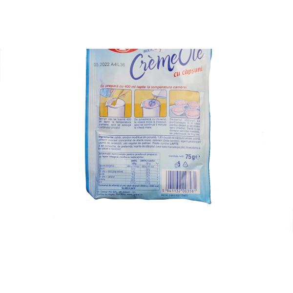 Mix Pentru Desert CremeOle Cu Gust De Căpșiuni -Dr.Oetker - imagine 2