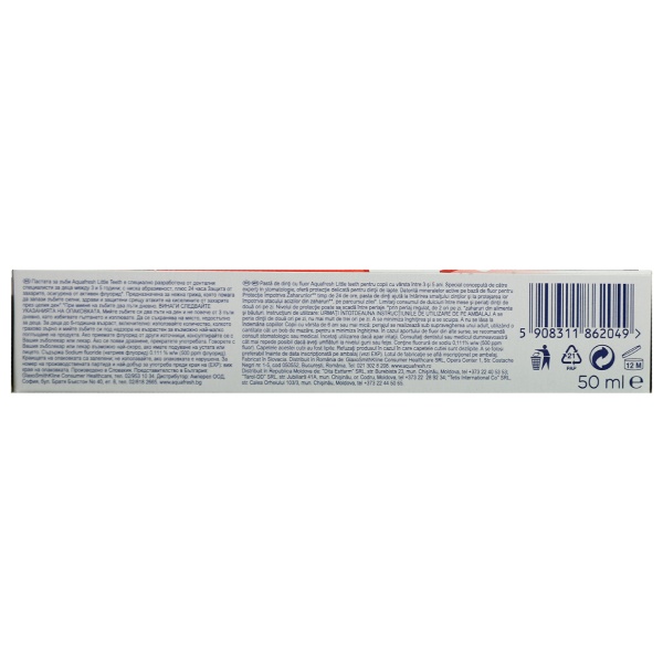 Pastă de dinți-50 ml-Aquafresh-Little Teeth 3-5 Ani - imagine 2