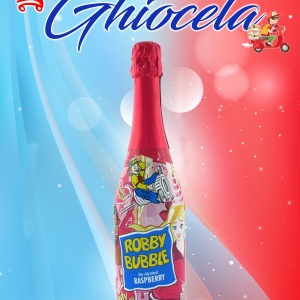 SAMPANIE ROBBY BUBBLE 0,75 L. ZMEURĂ
