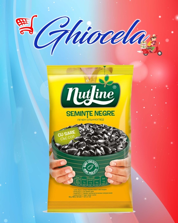 Nutline Seminte negre cu sare , 100g.
