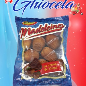 Madeleines Primo 250gr cu crema de cacao