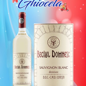 Beciul Domnesc Sauvignon Blanc vin alb demisec 11.5% alcool 0.75 L
