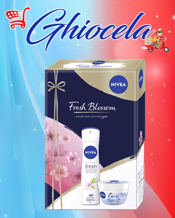 Nivea Fresh Blossom-Crema universala 100 ml + Deodorant spray 100ml.