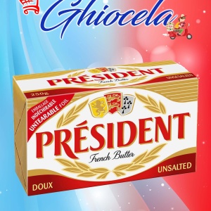 President unt nesarat 82% grasime 250 g.