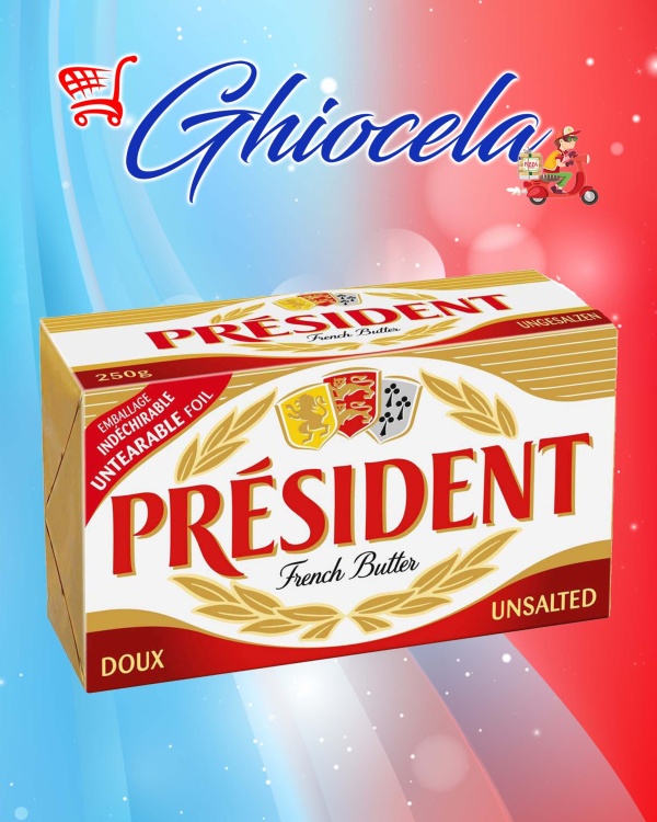 President unt nesarat 82% grasime 250 g.