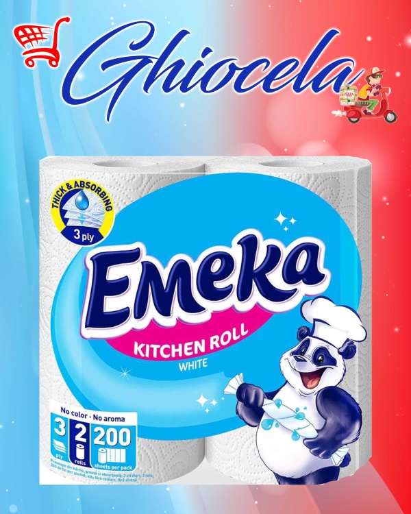 Role Prosoape de Hartie pentru Bucatarie Emeka-Set 2 buc