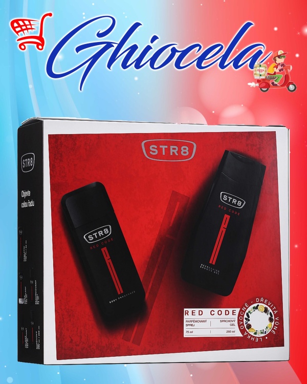 STR8 Red Code Set gel de dus 250ml. + Deodorant spray 75ml.